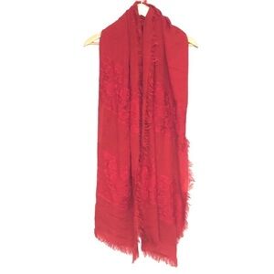 ROMANO shawls red fringe scarf